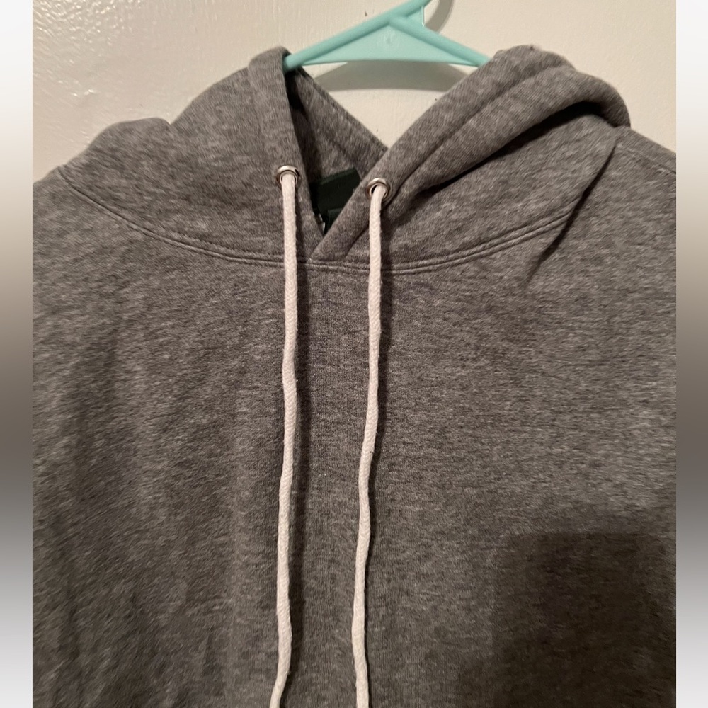 Grey cropped hoodie - Picture 6 of 9